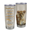Personalized To My Granddaughter Tumbler From Grandma Stainless Steel Cup Lion Never Feel That You Are Alone Great Granddaughter Birthday Christmas Travel Mug | siriusteestore