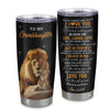 Personalized To My Granddaughter Tumbler From Grandpa Papa Live Laugh Love Lion Granddaughter Birthday Gifts Positive Graduation Christmas Custom Travel Mug | siriusteestore