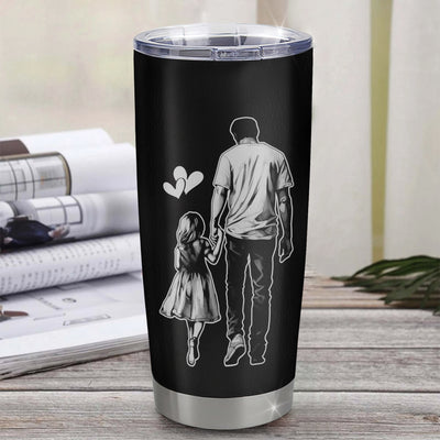 Personalized To My Granddaughter Tumbler From Papa Grandpa Stainless Steel Cup Whenever You Feel Overwhelmed Granddaughter Birthday Christmas Travel Mug | siriusteestore