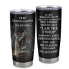 Personalized To My Granddaughter Tumbler Women Warrior Knights Templar I Am The Storm Best Granddaughter Birthday Gifts Christmas Custom Stainless Steel Cup Travel Mug | siriusteestore