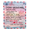 Personalized To My Grandma Blanket From Granddaughter Grandson Letter Mail To Grandma Happy Birthday Gifts Mothers Day Christmas Custom Name Fleece Blanket | siriusteestore