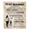 Personalized To My Grandma Gifts Blanket From Granddaughter Thank You My Hero Grandma Birthday Gift Mothers Day Thanksgiving Christmas Custom Fleece Blanket | siriusteestore