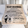 Personalized To My Grandma Gifts Blanket From Granddaughter Thank You My Hero Grandma Birthday Gift Mothers Day Thanksgiving Christmas Custom Fleece Blanket | siriusteestore