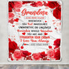Personalized To My Grandma Gifts From Granddaughter Blanket Rose Flower Anniversary Birthday Gifts Grandma Mothers Day Thanksgiving Christmas Fleece Blanket | siriusteestore