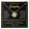 Love Knot Necklace 18K Yellow Gold Finish | 1 | Personalized To My Grandma Gifts Necklace From Granddaughter Grandson Grateful Thank You Birthday Gifts Mothers Day Christmas Jewelry Gift Box Message Card | siriusteestore
