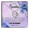 Forever Love Necklace 14K White Gold Finish | 1 | Personalized To My Grandma Necklace From Granddaughter Grandson I Love You Birthday Gifts Mothers Day Christmas Jewelry Customized Gift Box Message Card | siriusteestore