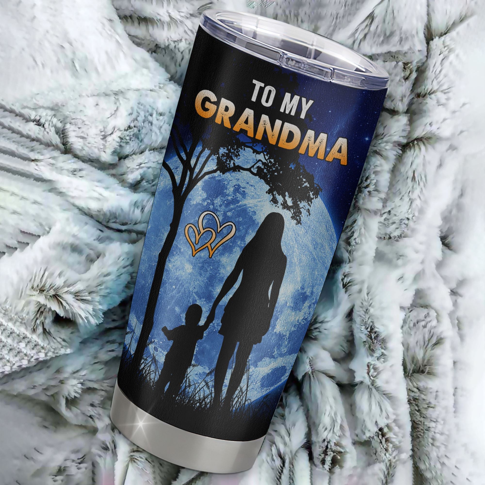 Personalized To My Grandma Tumbler From Granddaughter Grandson Stainless Steel Cup Thank You Grateful Love Birthday Mothers Day Thanksgiving Christmas Custom Travel Mug | siriusteestore