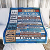 Personalized To My Grandpa Blanket From Grandchildren Grandkids Wood Best Gifts For Great Grandpa Birthday Fathers Day Christmas Customized Fleece Blanket | siriusteestore