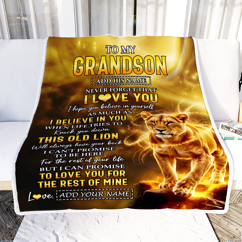 Personalized To My Grandson Birthday Gifts From Grandma Nana Blanket I Love You Grandson Gifts Graduation Christmas Gift Ideas For Men Fleece Throw Blanket | siriusteestore