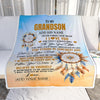 Personalized To My Grandson Blanket Dream Catcher I Love You Forever From Grandma Grandpa Grandson Birthday Gifts Christmas Graduation Custom Fleece Blanket | siriusteestore