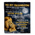 Personalized To My Grandson Blanket From Grandma Grandpa Lion Never Give Up Grandson Birthday Christmas Customized Fleece Throw Blanket | siriusteestore
