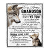 Personalized To My Grandson Blanket From Grandpa Grandma Just Do You Best Laugh Love Live Wolf Grandson Birthday Christmas Customized Bed Fleece Throw Blanket | siriusteestore