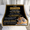 Personalized To My Grandson Blanket Tiger I Love You Forever From Grandma Grandpa Grandson Birthday Gifts Christmas Graduation Customized Fleece Blanket | siriusteestore