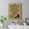 Personalized To My Grandson Canvas From Grandpa Pops You Will Never Lose Viking Grandson Birthday Gifts Graduation Christmas Custom Wall Art Print Framed Canvas | siriusteestore