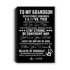 Personalized To My Grandson Canvas I Love You Forever From Grandma Grandson Birthday Gifts Christmas Thanksgiving Graduation Custom Wall Art Print Framed Canvas | siriusteestore