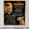 Personalized To My Grandson Gifts Blanket From Grandfather Wherever Your Journey In Life Lion Granddaughter Birthday Gifts Christmas Custom Fleece Blanket | siriusteestore