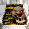 Personalized To My Grandson Gifts Blanket From Grandma Grandpa I Wish You The Strength Eagle Grandson Birthday Gifts Christmas Graduation Fleece Blanket | siriusteestore