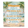 Personalized To My Grandson Gifts Blanket From Grandma Grandpa Whenever You Feel Beach Grandson Birthday Gifts Graduation Christmas Custom Fleece Blanket | siriusteestore
