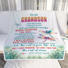 Personalized To My Grandson Gifts Blanket From Grandma Grandpa Whenever You Feel Dragonfly Grandson Birthday Gifts Graduation Christmas Custom Fleece Blanket | siriusteestore