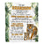 Personalized To My Grandson Gifts Blanket From Grandma Grandpa Whenever You Feel Tiger Grandson Birthday Gifts Graduation Christmas Customized Fleece Blanket | siriusteestore