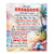 Personalized To My Grandson Gifts Blanket From Grandma Grandpa Wherever Your Journey In Life Beach Grandson Birthday Gifts Warm Customized Fleece Throw Blanket | siriusteestore