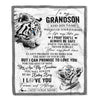 Personalized To My Grandson Gifts Blanket From Grandma Grandpa Wherever Your Journey In Life White Tier Granddaughter Birthday Gifts Christmas Fleece Blanket | siriusteestore