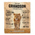 Personalized To My Grandson Gifts Blanket From Grandma Nana Always Remember Lion Gifts For Grandson Birthday Graduation Christmas Custom Fleece Throw Blanket | siriusteestore