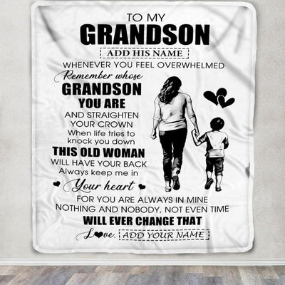 Personalized To My Grandson Gifts Blanket From Grandma Nana Whenever Woman Unique Birthday Gifts For Grandson Graduation Christmas Custom Fleece Throw Blanket | siriusteestore