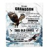 Personalized To My Grandson Gifts Blanket From Grandma Papa Whenever Eagle Unique Birthday Gifts For Grandson Graduation Christmas Custom Fleece Throw Blanket | siriusteestore
