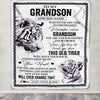 Personalized To My Grandson Gifts Blanket From Grandma Papa Whenever White Tiger Unique Birthday Gifts For Grandson Graduation Christmas Fleece Throw Blanket | siriusteestore