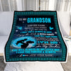 Personalized To My Grandson Gifts Blanket From Grandma Promise To Love You Gifts For Grandson Birthday Graduation Christmas Custom Fleece Throw Blanket | siriusteestore