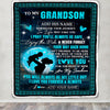 Personalized To My Grandson Gifts Blanket From Grandma Promise To Love You Gifts For Grandson Birthday Graduation Christmas Custom Fleece Throw Blanket | siriusteestore