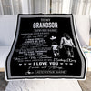 Personalized To My Grandson Gifts Blanket From Grandmother Wherever Your Journey In Life Grandma Granddaughter Birthday Gifts Christmas Fleece Throw Blanket | siriusteestore