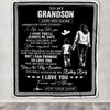 Personalized To My Grandson Gifts Blanket From Grandmother Wherever Your Journey In Life Grandma Granddaughter Birthday Gifts Christmas Fleece Throw Blanket | siriusteestore