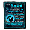 Personalized To My Grandson Gifts Blanket From Grandpa Promise To Love You Gifts For Grandson Birthday Graduation Christmas Custom Fleece Throw Blanket | siriusteestore