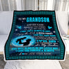 Personalized To My Grandson Gifts Blanket From Grandpa Promise To Love You Gifts For Grandson Birthday Graduation Christmas Custom Fleece Throw Blanket | siriusteestore