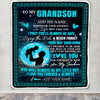 Personalized To My Grandson Gifts Blanket From Grandpa Promise To Love You Gifts For Grandson Birthday Graduation Christmas Custom Fleece Throw Blanket | siriusteestore