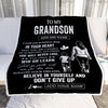 Personalized To My Grandson Gifts From Grandma Blanket Don't Give Up Grandmother Gifts For Grandson Birthday Graduation Christmas Customized Fleece Blanket | siriusteestore