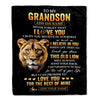 Personalized To My Grandson Gifts From Grandma Grandmother Blanket Old Lion Love You Grandson Birthday Gifts Graduation Christmas Customized Fleece Blanket | siriusteestore