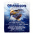 Personalized To My Grandson Gifts From Grandma Grandpa Blanket Don't Give Up Eagle Gifts For Grandson Birthday Graduation Christmas Customized Fleece Blanket | siriusteestore