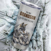 Personalized To My Grandson Gifts Tumbler From Grandma Papa Wolf My Only Wish For You Grandson Birthday Gifts Graduation Christmas Customized Stainless Steel Mug | siriusteestore