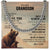 Cuban Link Chain Necklace Stainless Steel | 1 | Personalized To My Grandson I Love You Forever Necklace From Grandma Grandpa Bear Grandson Birthday Graduation Christmas Customized Gift Box Message Card | siriusteestore