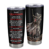 Personalized To My Grandson Knight Templar Tumbler From Grandpa Stainless Steel Cup You Will Never Lose Grandson Birthday Gifts Graduation Christmas Custom Travel Mug | siriusteestore
