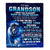 Personalized To My Grandson Lion From Grandma Papa Blanket Believe Your Heart Grandson Gift Birthday Graduation Christmas Custom Customized Fleece Blanket | siriusteestore