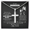 Stainless Cross Necklace Stainless Steel | 1 | Personalized To My Grandson Necklace From Grandma Mimi Whenever You Feel Overwhelmed Grandson Jewelry Birthday Christmas Customized Gift Box Message Card | siriusteestore