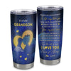 Personalized To My Grandson Tumbler From Grandma Gigi Stainless Steel Cup Wherever Your Journey Grandson Birthday Gifts Graduation Christmas Custom Travel Mug | siriusteestore