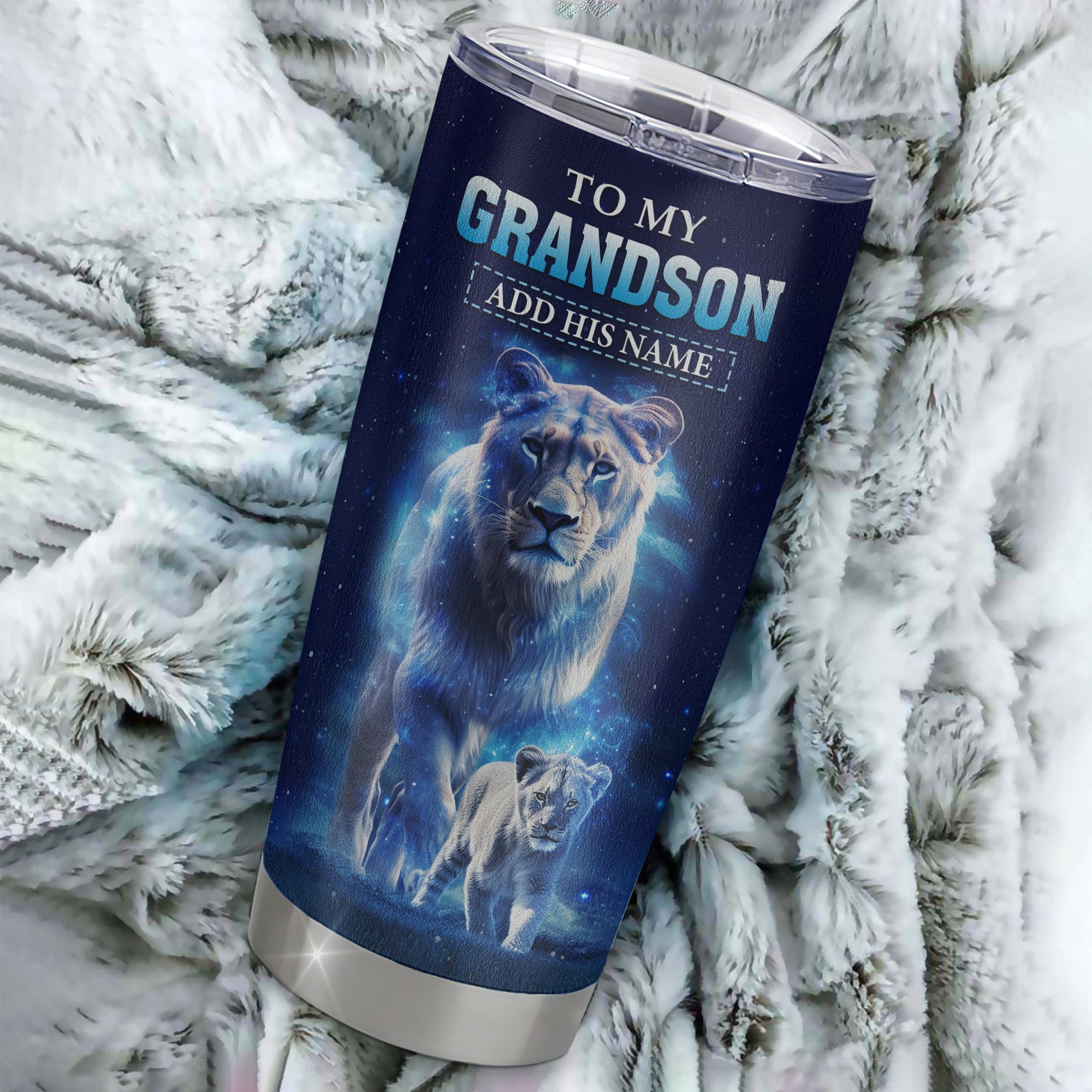 Personalized To My Grandson Tumbler From Grandma Nana Believe Your Heart Grandson Gift Birthday Graduation Christmas Custom Stainless Steel Cup Travel Mug | siriusteestore