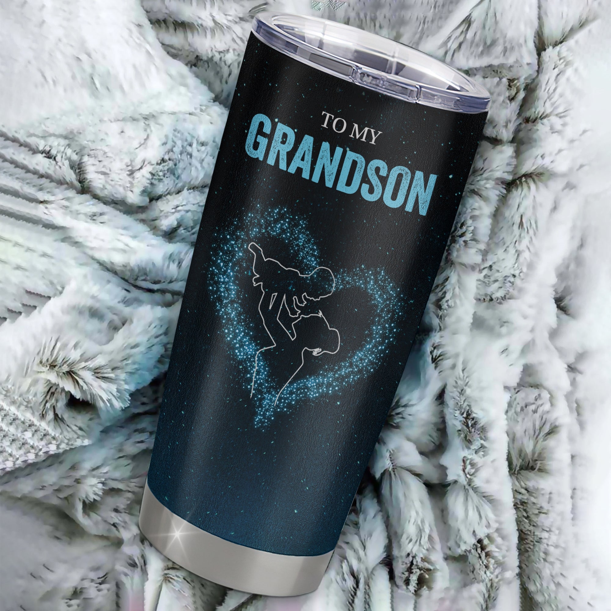 Personalized To My Grandson Tumbler From Grandma Nana Stainless Steel Cup Promise To Love You Grandson Birthday Graduation Christmas Travel Mug | siriusteestore