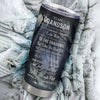 Personalized To My Grandson Tumbler From Grandpa Grandma Stainless Steel Cup Never Feel You Are Alone Wolf Grandson Birthday Graduation Christmas Travel Mug | siriusteestore