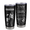Personalized To My Grandson Tumbler Stainless Steel Cup I Love You Forever From Grandma Grandson Birthday Gifts Christmas Thanksgiving Graduation Custom Travel Mug | siriusteestore